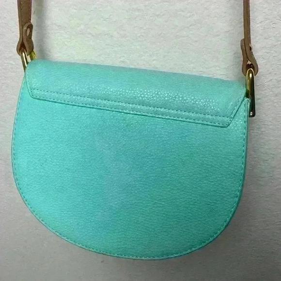 Teal & Tan Crossbody purse - Picture 3 of 6